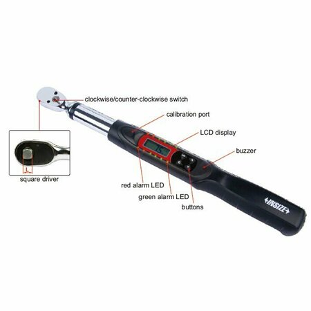 INSIZE Digital Torque Wrench, 295,1476Ft.Lb IST-W2000A